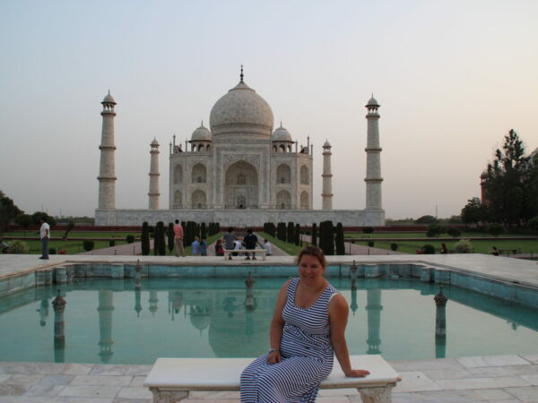 Agra met zijn Taj Mahal (een van de zeven wereldwonderen)